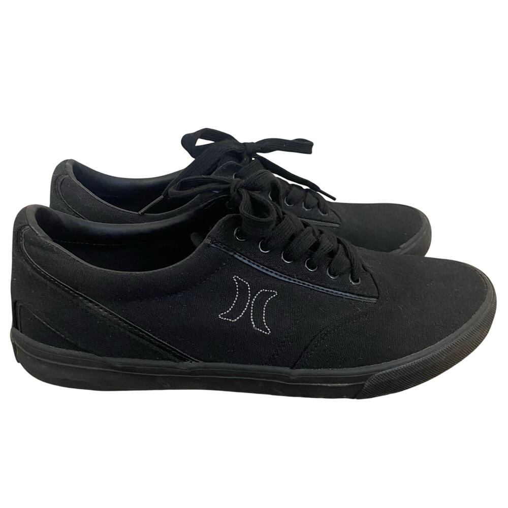 Hurley Arlo Shoes Sneakers Mens Size 12 Black Canvas Skater Casual Lace Up